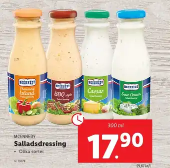 Lidl MCENNEDY Salladsdressing erbjuda