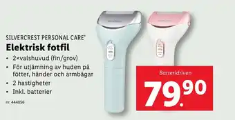 Lidl SILVERCREST PERSONAL CARE® Elektrisk fotfil erbjuda