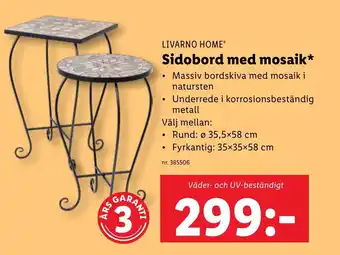 Lidl Sidobord med mosaik* erbjuda