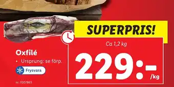 Lidl Oxfilé erbjuda