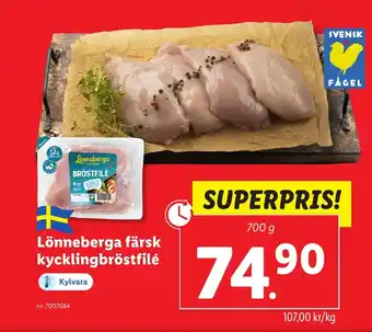 Lidl Lönneberga färsk kycklingbröstfilé erbjuda