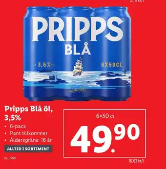 Lidl Pripps Blå öl, 3,5% erbjuda