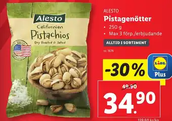 Lidl ALESTO Pistagenötter erbjuda