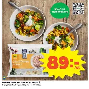 Kronfågel minutfilé