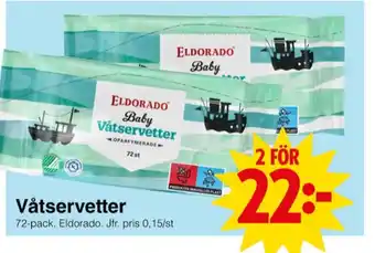 Matöppet Eldorado tvättservetter erbjuda