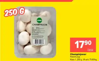 Coop Extra Coop champinjoner erbjuda