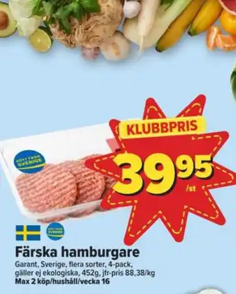 Östenssons Garant hamburgare erbjuda