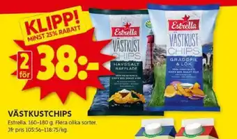 ICA Kvantum VÄSTKUSTCHIPS erbjuda