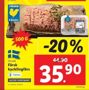 Lidl Gyllda kycklingfärs erbjuda
