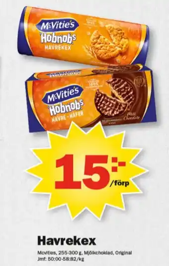 Pekås Hobnobs digestive kex erbjuda