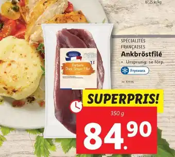 Lidl Duc de coeur ankbröstfilè erbjuda