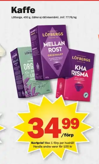 Pekås Löfbergs next generation coffee kaffe malet erbjuda