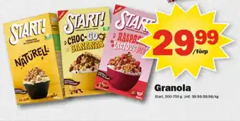 Pekås Start! choc-go bananas granola erbjuda