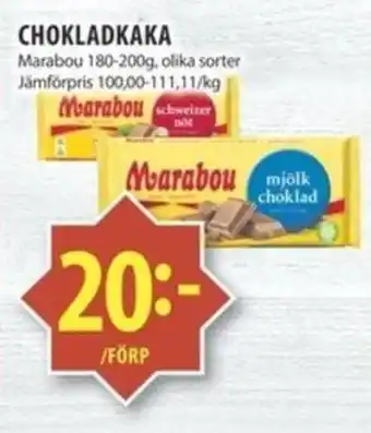 Matvärlden Tensta CHOKLADKAKA erbjuda