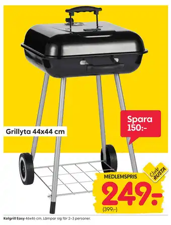 Rusta Kolgrill Easy erbjuda