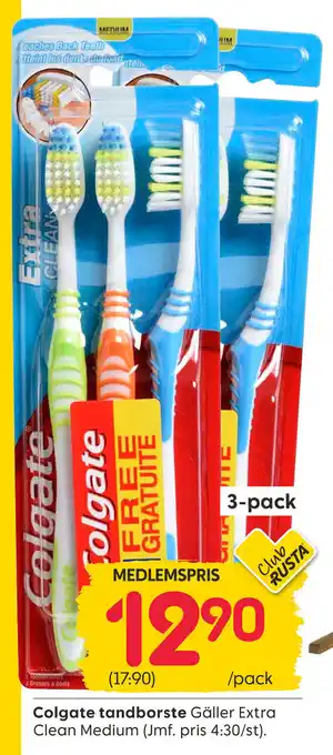 Rusta Colgate tandborste erbjuda