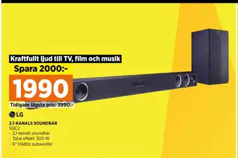 Power 2.1-KANALS SOUNDBAR erbjuda