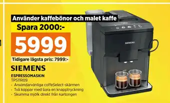 Power ESPRESSOMASKIN erbjuda