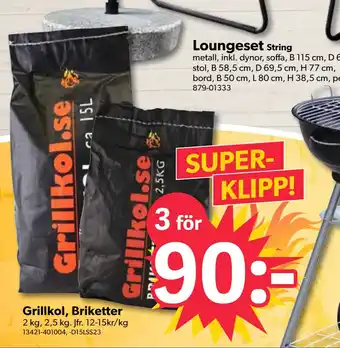 DollarStore Grillkol, Briketter erbjuda