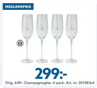 Albrekts Guld Champagneglas, 4-pack erbjuda