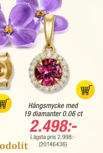 Guldfynd Hängsmycke med 19 diamanter 0.06 ct erbjuda