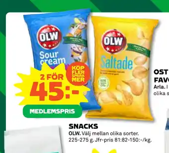 Coop SNACKS erbjuda