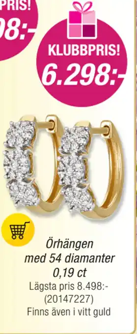 Guldfynd Örhängen med 54 diamanter 0,19 ct erbjuda