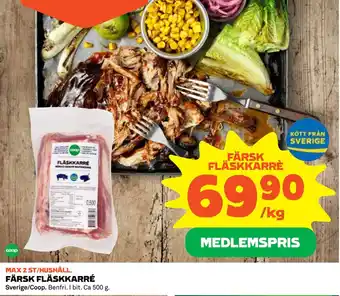 Coop FÄRSK FLÄSKKARRÈ erbjuda