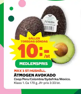 Stora Coop ÄTMOGEN AVOKADO erbjuda