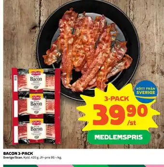 Coop BACON 3-PACK erbjuda