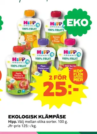 Coop EKOLOGISK KLÄMPÅSE erbjuda