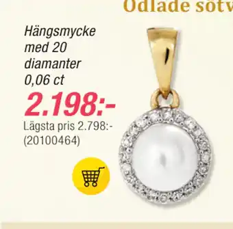 Guldfynd Hängsmycke med 20 diamanter 0,06 ct erbjuda