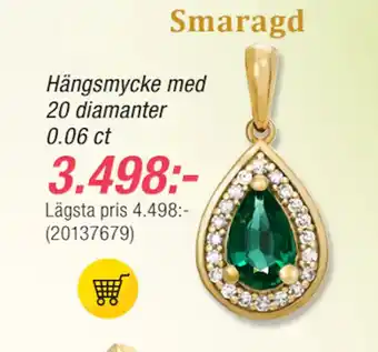 Guldfynd Hängsmycke med 20 diamanter 0.06 ct erbjuda