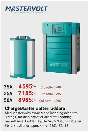 Erlandsons Brygga ChargeMaster Batteriladdare erbjuda