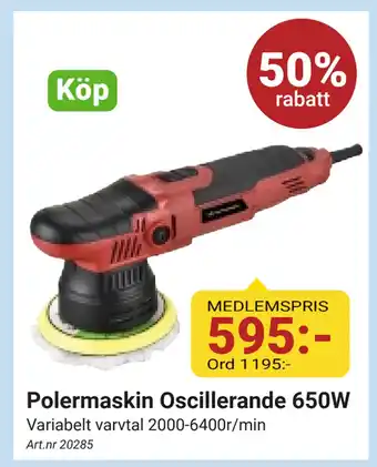 Erlandsons Brygga Polermaskin Oscillerande 650W erbjuda