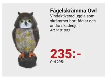 Erlandsons Brygga Fågelskrämma Owl erbjuda