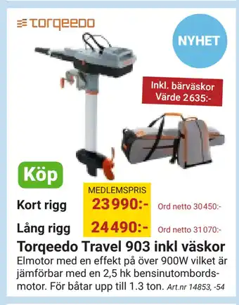 Erlandsons Brygga Torqeedo Travel 903 inkl väskor erbjuda