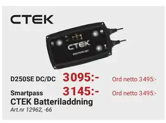 Erlandsons Brygga CTEK Batteriladdning erbjuda