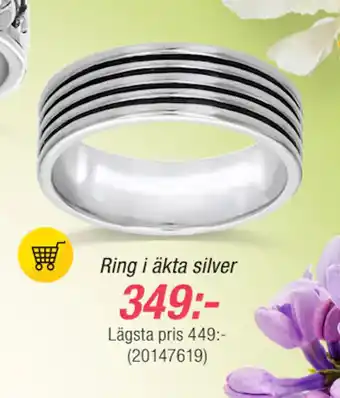 Guldfynd Ring i äkta silver erbjuda