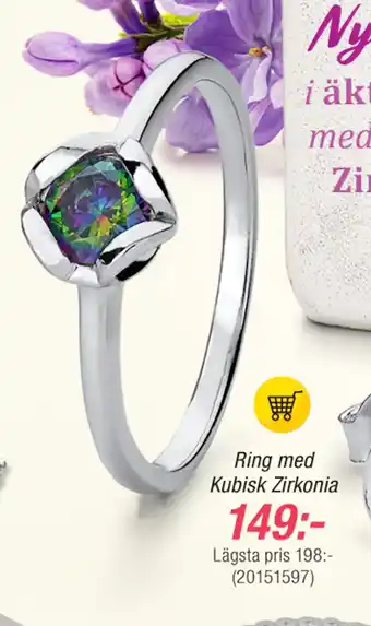 Guldfynd Ring med Kubisk Zirkonia erbjuda