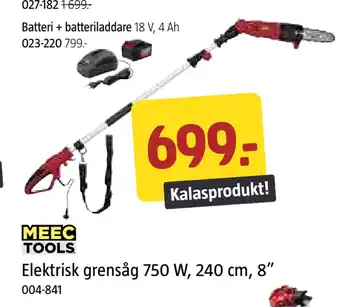 Jula Elektrisk grensåg 750 W, 240 cm, 8” erbjuda