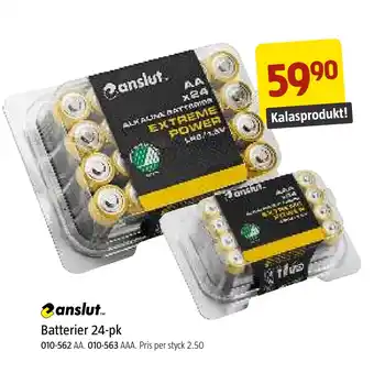 Jula Batterier 24-pk erbjuda