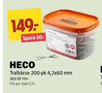 Jula Trallskruv 200-pk 4,2x60 mm erbjuda