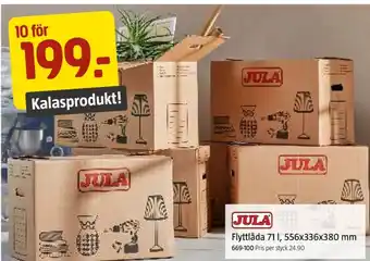 Jula Jula flyttlådor erbjuda