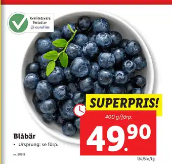 Lidl Blåbär erbjuda