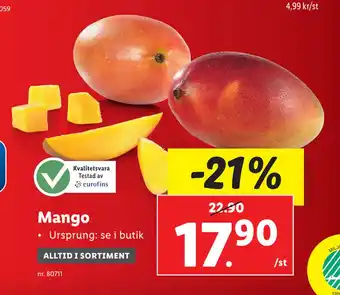 Lidl Mango erbjuda