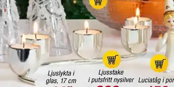Guldfynd Ljusstake i putsfritt nysilver erbjuda