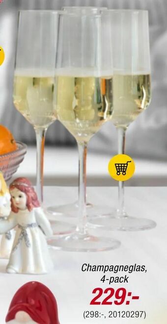 Guldfynd Champagneglas, 4-pack erbjuda
