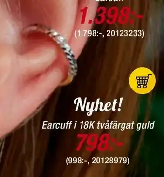 Guldfynd Earcuff i 18K tvåfärgat guld erbjuda