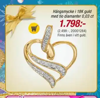 Guldfynd Hängsmycke i 18K guld med tio diamanter 0,03 ct erbjuda